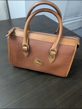 Dooney & Bourke Chestnut Pebbled Leather Satchel Vintage Women's Bag